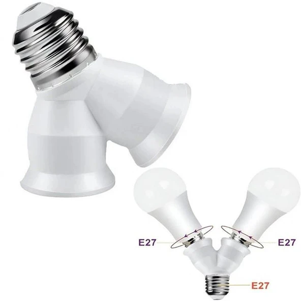 Ledx DY-101 E27 Duy Çoğaltıcı (Tek Duydan Çift E27 Lamba Bağlantısı) ürün görseli 1