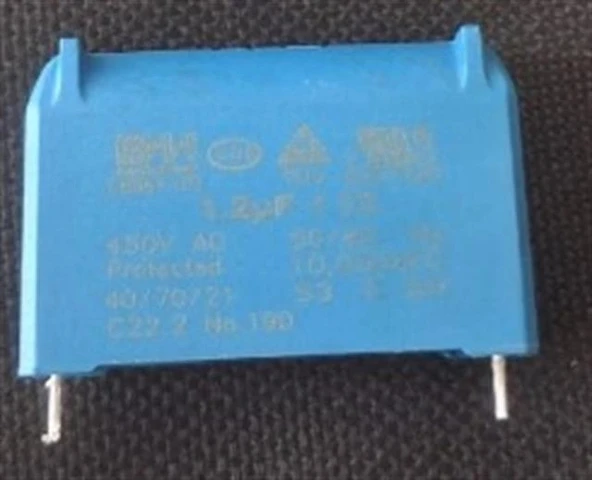 1.2µF 450VAC CBB61 Motor ve Fan Başlangıç Kondansatörü ürün görseli 1