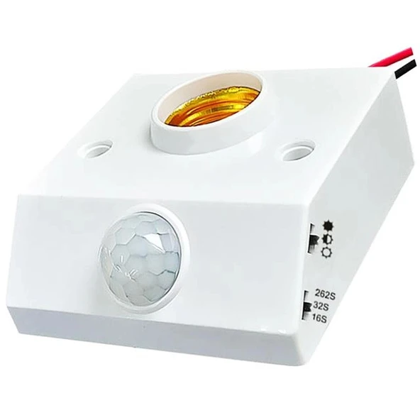 Ledx DY-102 Abs 360 PIR Hareket Sensörlü E27 Duy Aparatı - Resim 3
