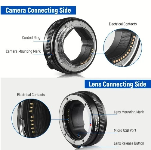 Neewer EF-EOSR Canon EF - RF AF Lens Adaptörü - Resim 2