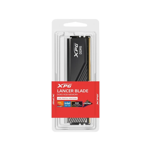 XPG Lancer Blade Black RGB 16 GB 6000 MHz CL48 AX5U6000C4816G-SLABRBK DDR5 Ram ürün görseli 1