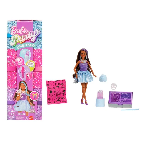 Barbie Parti Paketi Esmer Bebek JFY66 ürün görseli 1