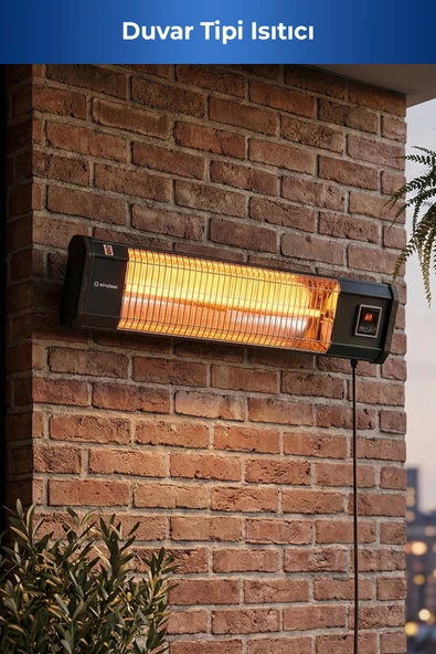 Glow Uzaktan Kumandalı Karbon Infrared Isıtıcı 2500W Duvar Tipi Teras Balkon 5963 ürün görseli 1