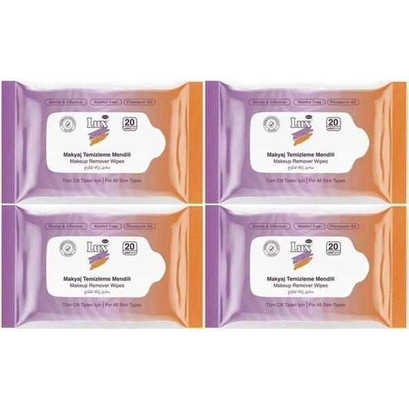 Lux Makyaj Temizleme Mendili Havlu 80 Yaprak (4PK*20) ürün görseli 1