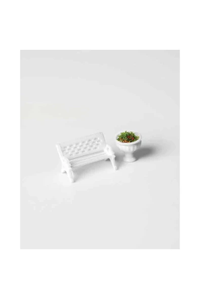 Oturma Bankı Ve Saksı--1/50--2 Li ürün görseli 1