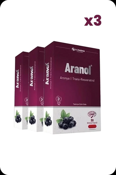 Aranol Aronya Trans Resveratrol 30 Kapsül x3 Adet ürün görseli 1