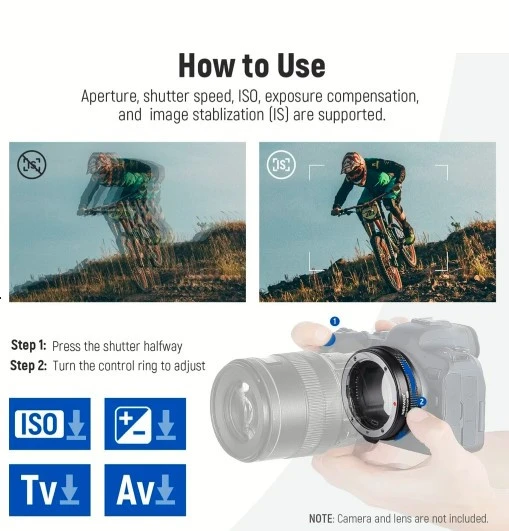 Neewer EF-EOSR Canon EF - RF AF Lens Adaptörü - Resim 3
