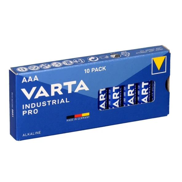VARTA INDUSTRIAL ALKALIN INCE PIL AAA 10 LU ürün görseli 1