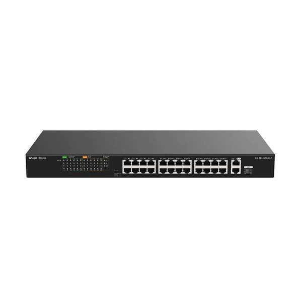 Ruijie Reyee RG-ES126FGS-LP 26port,10/100 24Port Poe,2xGigab Uplink,1xGigab Comb ürün görseli 1