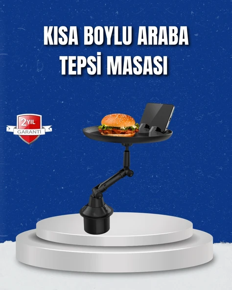 Ayarlanabilir Araç İçi Bardaklık Tepsisi 9 İnç Geniş Alan ve Telefon Standlı ürün görseli 1