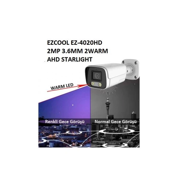 EZCOOL EZ-4020HD 2 MP 3.6MM FULLCOLOR BULLET KAMERA ürün görseli 1