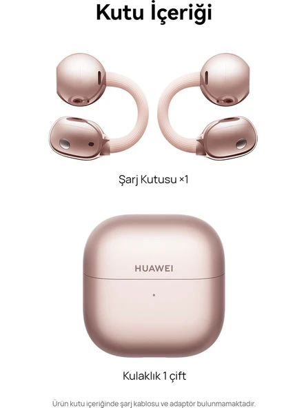 Huawei FreeClip 2 TWS Pembe Open Ear Bluetooth Kulaklık ürün görseli 1