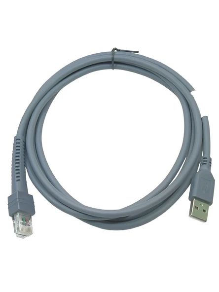 Zebra DS Serisi DS8108 Uyumlu CBA-U01-S07ZAR USB Barkod Okuyucu Kablosu 2.1m ürün görseli 1
