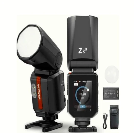 Neewer Z3R-C Canon Uyumlu 100W Yuvarlak Kafa Akülü Tepe Flaşı ürün görseli 1