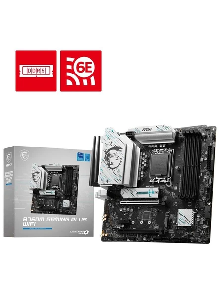 Msı Pro B760 Gaming Plus Wi-Fi Intel LGA1700 DDR5 ATX Anakart ürün görseli 1