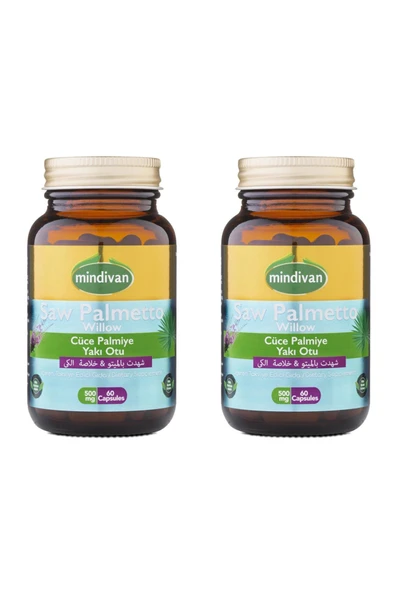 Mindivan Saw Palmetto for Men 500 mg 60 Capsules x2 Piece ürün görseli 1