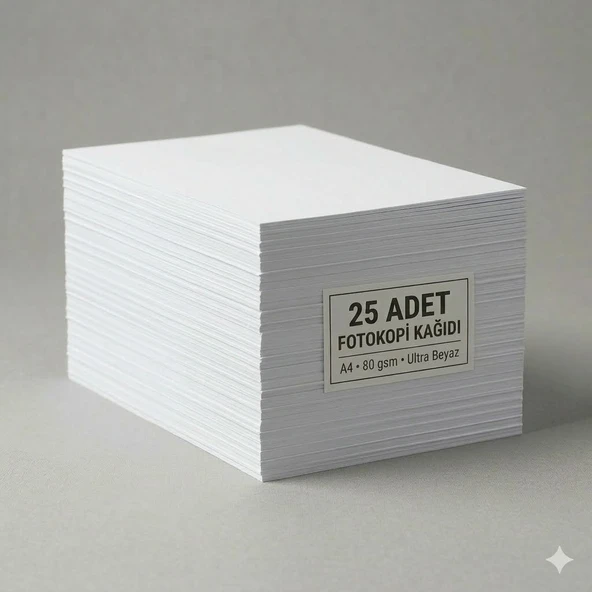 A4 80 G/m² 25 Adet Beyaz Fotokopi Kağıdı ürün görseli 1