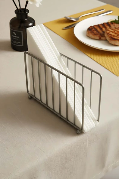 Silver Kafes Metal Peçetelik - Resim 4