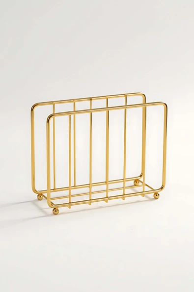 Gold Kafes Metal Peçetelik - Resim 5
