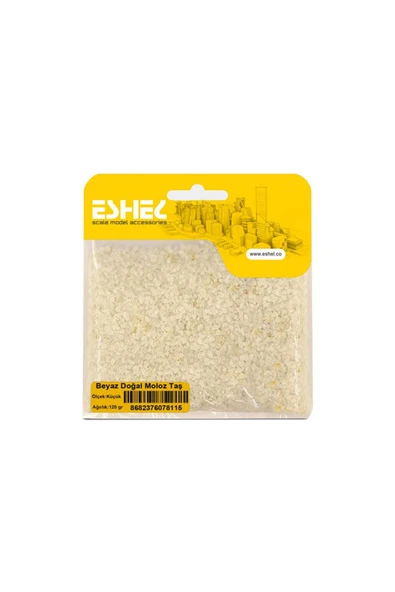 Eshel Beyaz Doğal Moloz Taş Küçük 120 gr ürün görseli 1