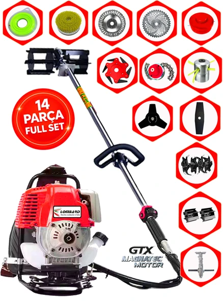 Cros LOMBARD İtaly VALENTO-X14 780 Seri Sırt Tırpan+ Akrobat Çapalama + Toprak Eşeleme 14 Parça Arazi Seti ürün görseli 1