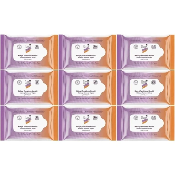 Lux Makyaj Temizleme Mendili Havlu 180 Yaprak (9PK*20) ürün görseli 1