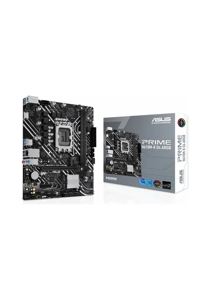 Asus Prime H610M-K ARGB 3200Mhz DDR4 Intel LGA1700 MATX Anakart ürün görseli 1