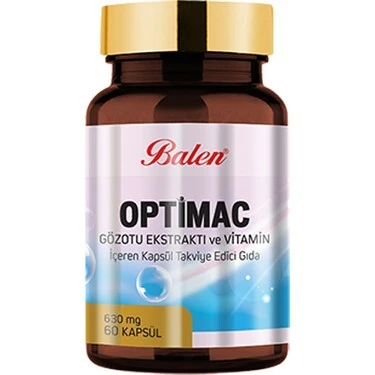 BALEN OPTİMAC GÖZOTU EKST. VE VİT. İÇEREN KAPSÜL 630 MG *60 ürün görseli 1