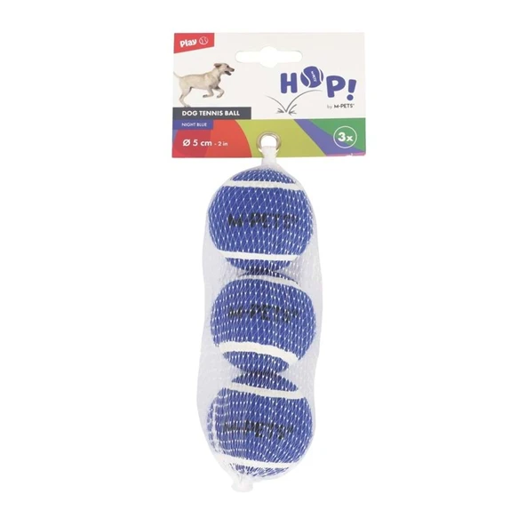 M-Pets Hop Tenis Topu Mavi 5 Cm 3 Lü ürün görseli 1