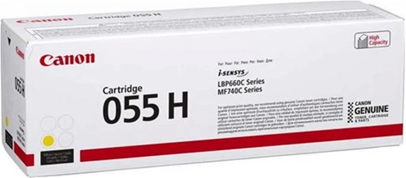 Canon CRG-055H Y Yellow Sarı Yüksek Kapasite Toner MF745 ürün görseli 1