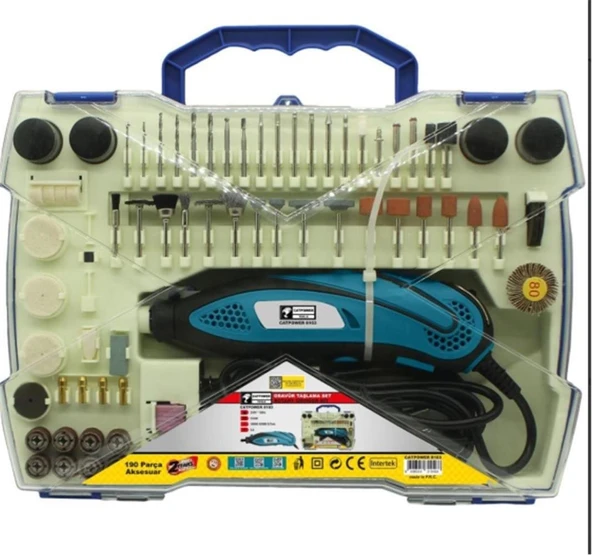CatPower Cat-8103 Gravür Taşlama Seti 135W 190 Parça ürün görseli 1