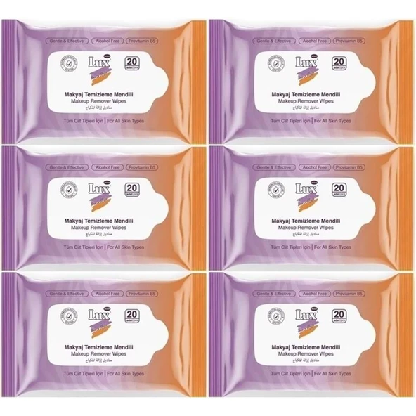 Lux Makyaj Temizleme Mendili Havlu 120 Yaprak (6PK*20) ürün görseli 1
