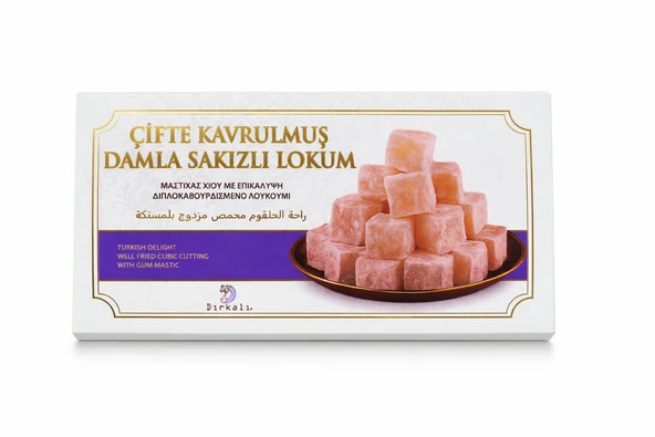 Dırkalı Doğal Damla Sakızlı Çifte Kavrulmuş Lokum 250 Gr ürün görseli 1
