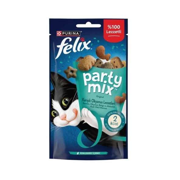 Felix Party Mix Karışık Okyanus Lezzetleri Kedi Ödül Maması 60 Gr ürün görseli 1