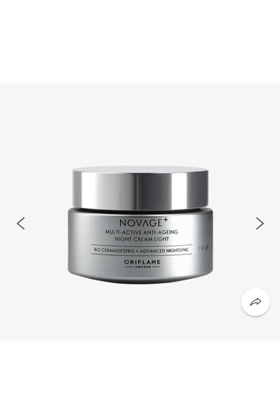 ORİFLAME NOVAGE+ MULTİ-ACTİVE YAŞLANMA KARŞITI GECE KREMİ LİGHT ürün görseli 1