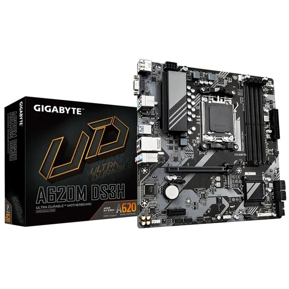 Gigabyte A620M DS3H D5 AM5 Vga Hdmi Dp Type-C ürün görseli 1