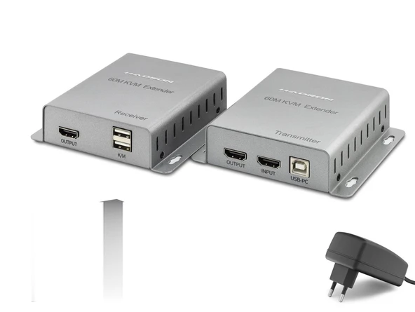 Hdmi Kvm Extender 4K 60 M - Gümüş HDX1355 ürün görseli 1