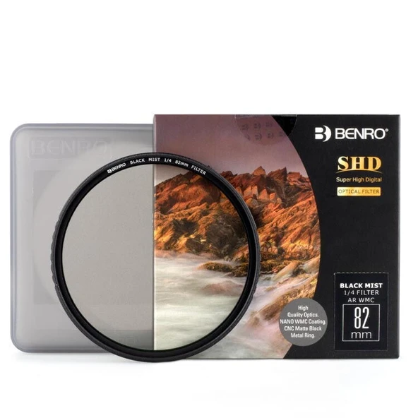 Benro 82mm Manyetik Black Mist (Siyah Sis) Filtresi ve MFR82 Adaptör ürün görseli 1