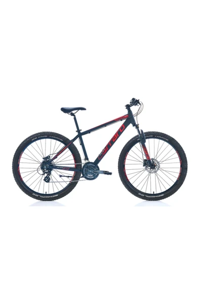 Carraro Force 750 Hd 27,5 Jant 24 Vites Dağ Bisikleti - Mat Siyah-mavi-açık-mavi-gümüş 43 Cm MAT SİYAH-KIRMIZI-GÜMÜŞ ürün görseli 1