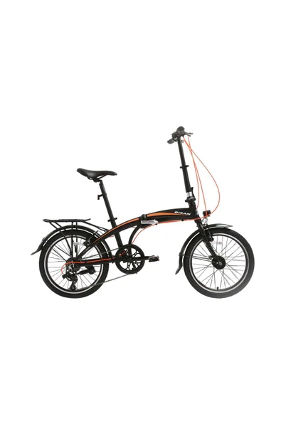 Bisan BİSAN FX 3500 TRN KATLANIR BİSİKLET MAT SİYAH turuncu Kadro: 32 CM Vites: 1x7 20"BLC Çok Renkli ürün görseli 1