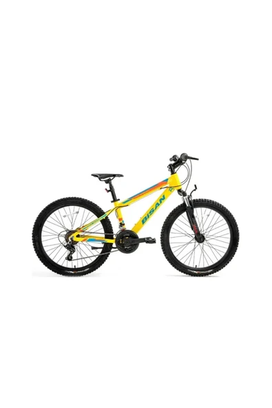 Bisan BİSAN KDX 2900 ERKEK DAĞ BİSİKLETİ 32CM V 24 JANT 21 VİTES CAT SARI MAVİ TURUNCU sarı ürün görseli 1