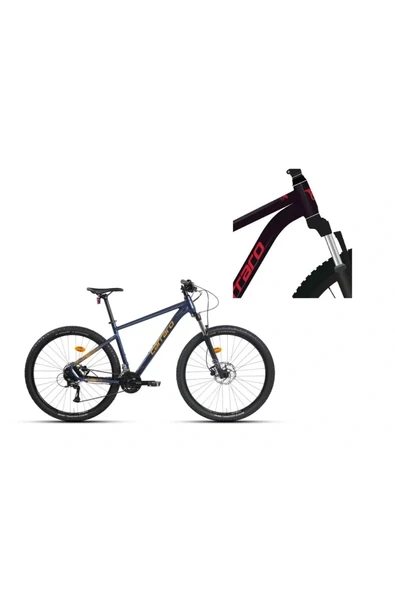 Carraro CRX 924 ERKEK DAĞ BİSİKLETİ 400H HD 29 JANT 24 VİTES KARANLIK MOR KIRMIZI Çok Renkli ürün görseli 1