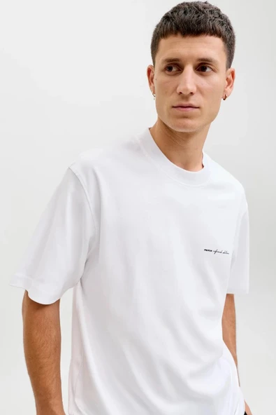 Jack&jones 12292397 0 Yaka Erkek Tshirt - Beyaz ürün görseli 1