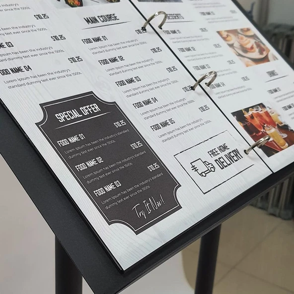 Restoran Önü Metal Menü Panosu Folder (Dosya Tipi) - Resim 10