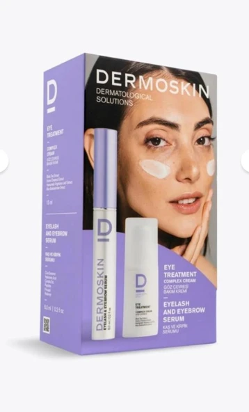 Dermoskin Kaş ve Kirpik Serumu + Göz Çevresi Bakım Kremi ürün görseli 1