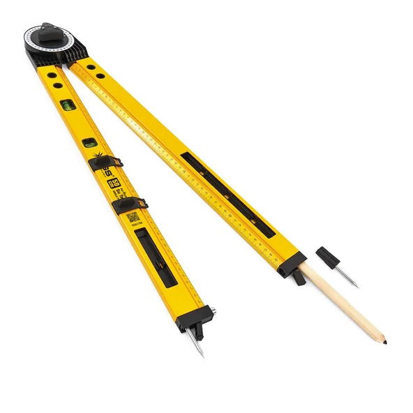 Sgs1708 Alüminyum Gövdeli Gönye Açı Ölçer Su Terazisi 50 Cm ürün görseli 1