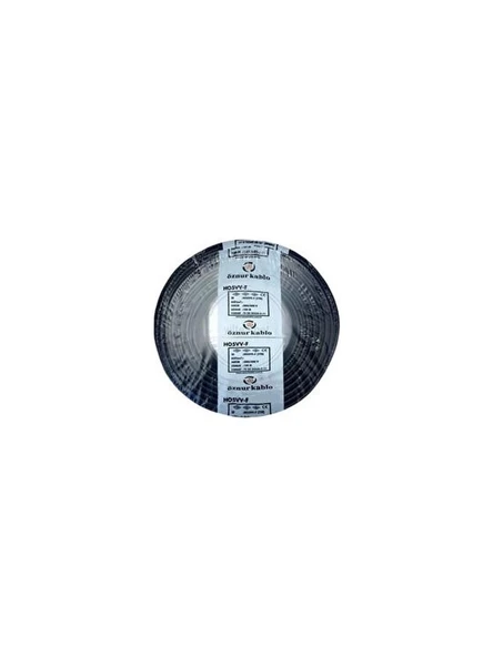 Öznur 3x2.5 mm Siyah TTR Çok Telli Kablo H05VV-F 100 METRE ürün görseli 1