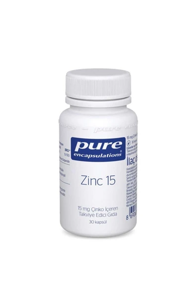 Pure Encapsulations Zinc 15 mg 30 Kapsül ürün görseli 1