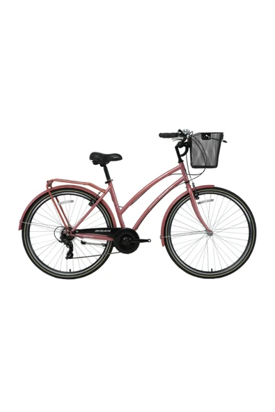 Bisan Serenity S - 28 Jant 19'' 48cm Kadro Şehir Bisikleti - Pudra Pembe Siyah PEMBE ürün görseli 1