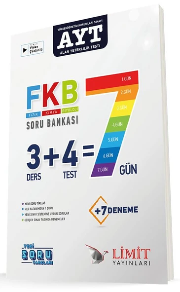 Limit yayınları AYT FKB SORU BANKASI ürün görseli 1